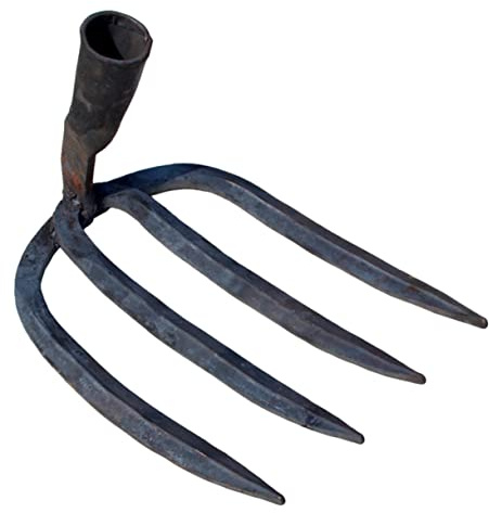 Hemobllo Râteau à Dents pour Jardinage Tête Acier Outil De Râteau pour Nettoyage De Débris