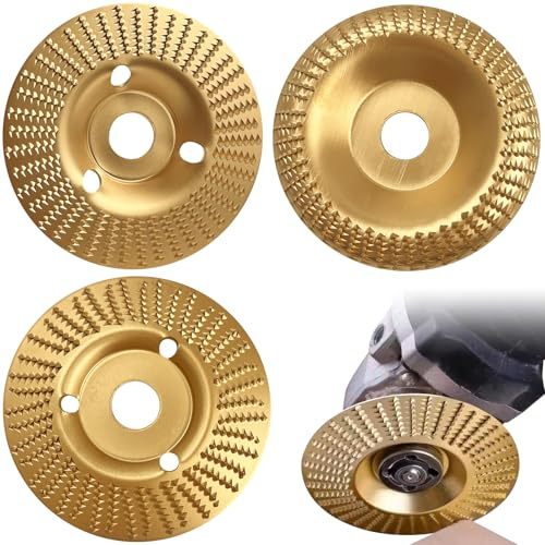 3 dischi abrasivi per legno, 125 mm, diametro interno 22 mm, set di dischi per smerigliatrice angolare, disco da intaglio per legno, smerigliatrice angolare, fresa per legno, fresa angolare, fresa per