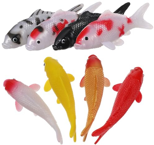Koi Goldfisch Deko mit Realistischer Optik aus PVC | Bowls und Fischbecken, Leicht zu Verwenden, 8 Stück, Geeignet für Wohnräume und Arbeitsbereiche