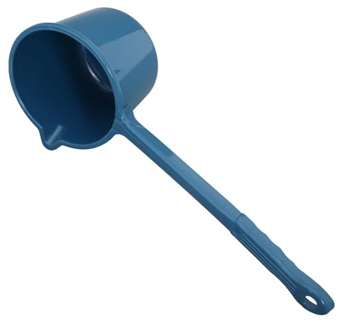 JOINPAYA Cucharón de Agua para Baño con Mango Largo Azul, Pala de Agua Doméstica de Plástico Resistente, Cucharón Grande para Cocina y Ducha, Utensilio Multifuncional para Uso en