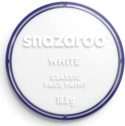 Snazaroo - Pittura Per Viso e Corpo, Trucchi da Viso per Travestimenti, per Bambini e Adulti, 18ML, Colore Bianco