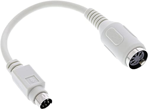 InLine 39340 tangentbordsadapterkabel, 5-polig DIN-uttag till PS/2-kontakt, längd: ca 10 cm
