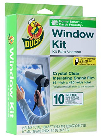 Duck Brand Indoor 10-Window Shrink Film Insulator Kit, 62-Inch x 420-Inch, 286216