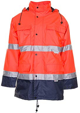 Planam 2056064 Warnschutz Parka, Orange/Marine, Größe XXXL