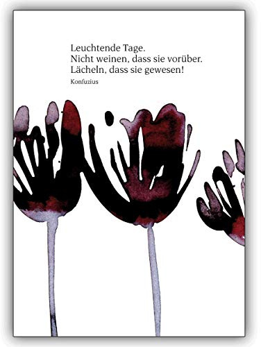 Kartenkaufrausch Helga Bühler 5X Geben Sie Kraft mit Dieser Trauerkarte und dem Konfuzius Zitat • Beileidskarte Kondolenzkarte Trauer Beileid Grußkarte im Todesfall für das Trauerhaus