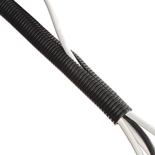D-Line Flexible Cable Tube | CTT1.1B | Cable Management Sleeve | 3' 7 Length x 1.33 Diameter | Black