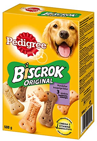 Pedigree Biscrok Hundesnacks 3 köstlichen Geschmacksrichtungen, 6er Pack (6 x 500 g)