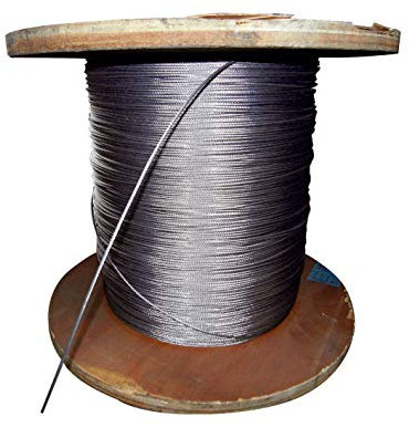 BAUZAUNWELT Rundlitzseil Ø 2 mm für Richtschnurhalter verzinkt nach EN12385-4 (DIN 3055) 6 x 7 FE 1.770 N/mm² Kreuzschlag rechtsgängig auf Haspel - 500 m Länge