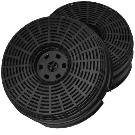 AllSpares Filtro ai carboni attivi (2pezzi) per cappe aspiranti, adatto per Bosch DHZ2600/00752620, Whirlpool AKB000/Type 58, Samsung MA-CF102, Elica CFC0038000 e Respekta CFC0038000 (diametro 142 mm)