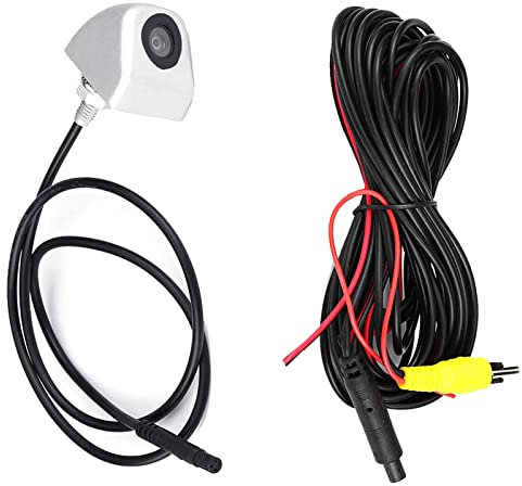 silver car rear reversing cameras for cars reverse camera Rear View Camera kit, Car CCD Rear View Camera Backup Parking Night Vision Rearview Camera Waterproof(Silver)