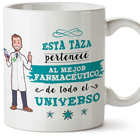 MUGFFINS Taza Farmacéutico (Mejor del Universo) - Regalos Originales y Divertidos de Farmacia