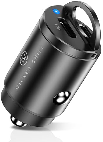 Wicked Chili 45W KFZ Ladegerät 12V Zigarettenanzünder Adapter Dual USB-C | Ultra kompakt - Mini Schnellladegerät mit PD Fast Charge, kompatibel mit iPhone 17, 16, 15, 14, iPad, Samsung PPS