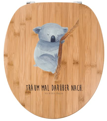 Mr. & Mrs. Panda Motiv WC Sitz Koalabär - Geschenk, Traum, Toilettendeckel, Toilette, Tiermotive, Klobrille, lustige Sprüche, Tiere, Schlafzimmer,