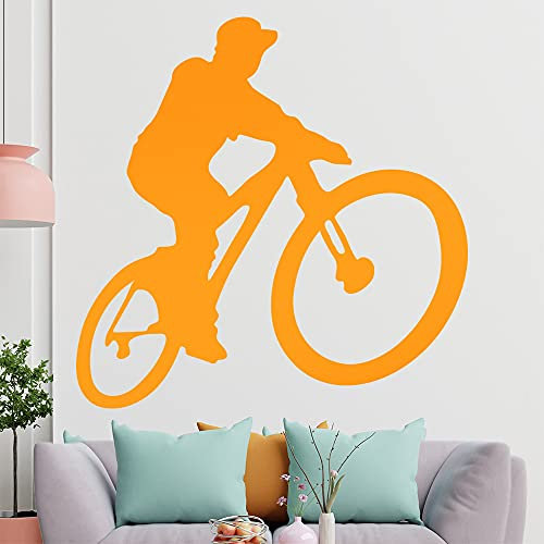 KIWISTAR BMX - Fahrer Silhouette fahren springen Wandtattoo in 6 Größen - Wandaufkleber Wall Sticker - Dekoration, Küche, Wohnzimmer, Schlafzimmer, Badezimmer