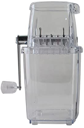 YIGE BAG Handkurbel Ice Crusher Effizient und stabil mit Gummifüßen (Transparent)