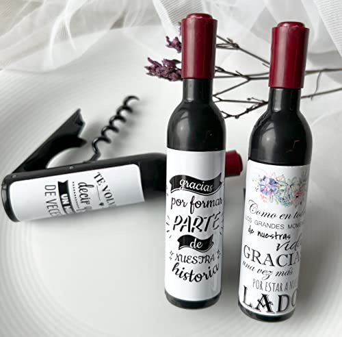 Uvimark - Set 25 Sacacorchos Personalizado Magnético, Detalle Boda, Bautizo | Abridor Vino Personalizado con tu Foto o Logo, Regalo Original Hombre, Comunión, Merchandising Empresa, Imán Nevera