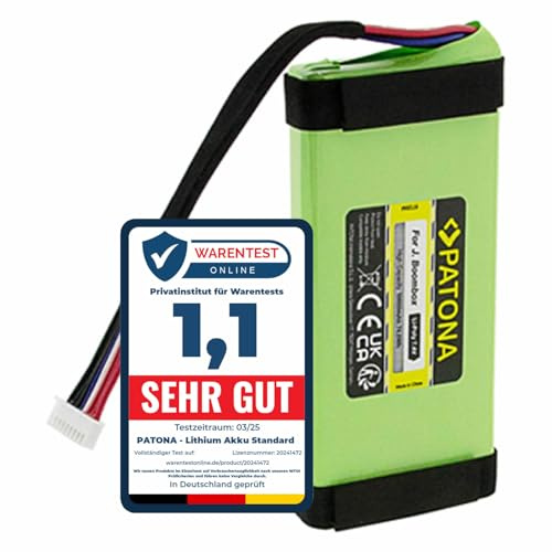 PATONA Akku Ersatz für JBL GSP0931134 01, 10000mAh 7,4V Li-Polymer, kompatibel mit JBL Boombox, JEM3316, JEM3317, JEM3318 Soundbox, Bluetooth Lautsprecher, Boxen Speaker