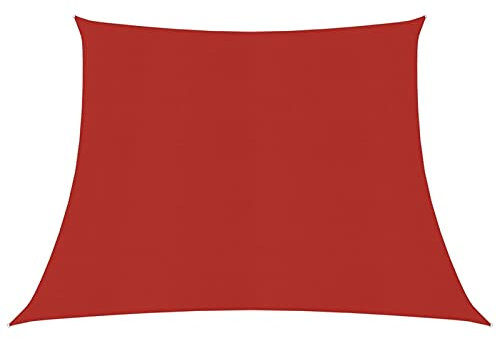 ZEYUAN Sonnensegel, Sichtschutz Balkon, Balkon Sonnenschutz, Sonnenschutzsegel,Regenschutz Balkon, Seitenmarkise, Sichtschutz Terrasse, 160 g/m² Rot 3/4x2 m HDPE