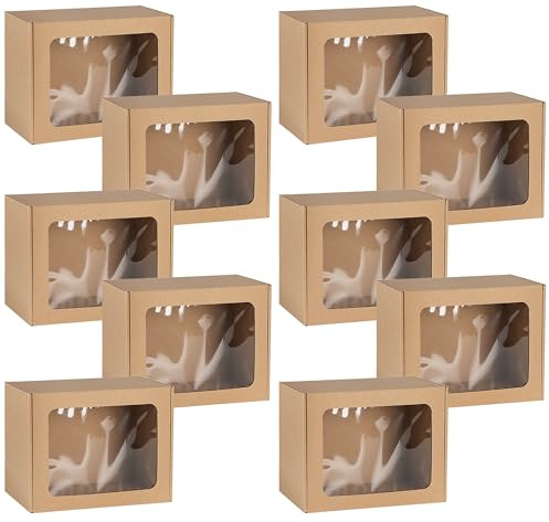 Rechteckige Form Box mit Fenster, Geschenkbox 25x20x10cm x10