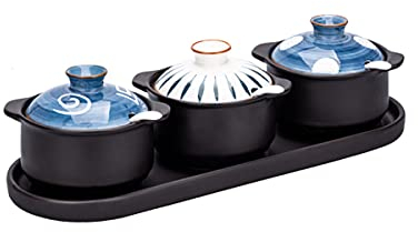 Platos de cena, platos de porcelana, platos de postre, caja de condimentos, juego de tarros de condimentos, cerámica japonesa con tapa, salero de cocina nórdica, juego de ollas para condimentos para