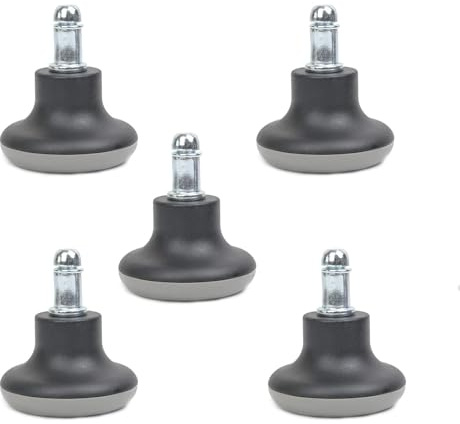 Xidouyuer 5pcs Bell Glides Caster Wheels Low Profile Bell Slider Replacement Office Chair Stool Swivel Caster Wheels to Fixed Stationary Castors
