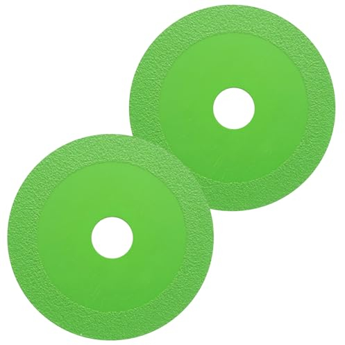 ANBOO 125mm Disque de Meulage Diamant Coupe Verre ，2PCS Disque Diamant - Ultra Tranchant pour Porcelaine, Jade, Vin, Céramique.(Ø 22,23 mm Vert) (125mmm)