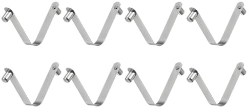 QUARKZMAN 8 Stück Doppelknopf Kajak Paddel Federclip 6x8.5x49mm 65Mn Federstahl V-förmiger massiver Kajakpaddel Push Snap Clips für Zelte Kajak Paddel Zeltstange