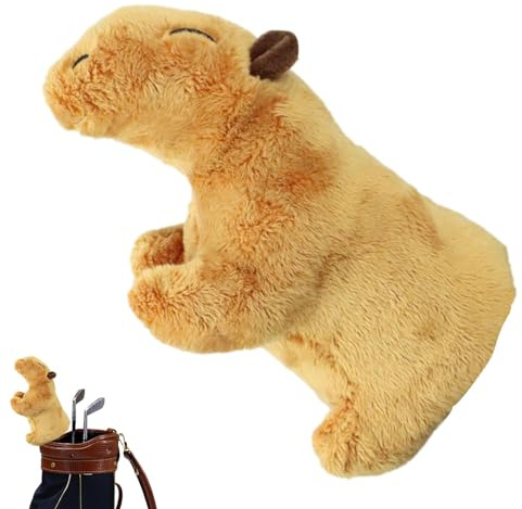 Golfschlägerhaube Capybara Golf Schlägerkopfhüllen Plüsch Golfschlägerhaube Golf Putter Cover Golf Driver Plüschbezüge Golfschläger Schutzhülle Plüschgewebe Putter Haube