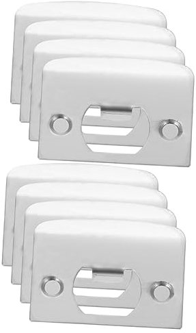WOONEKY 8piezas Placas De Seguridad Para Puertas Inoxidable Kit De Cubierta Para Cerraduras y Refuerzo De Puertas Compatible y Exteriores