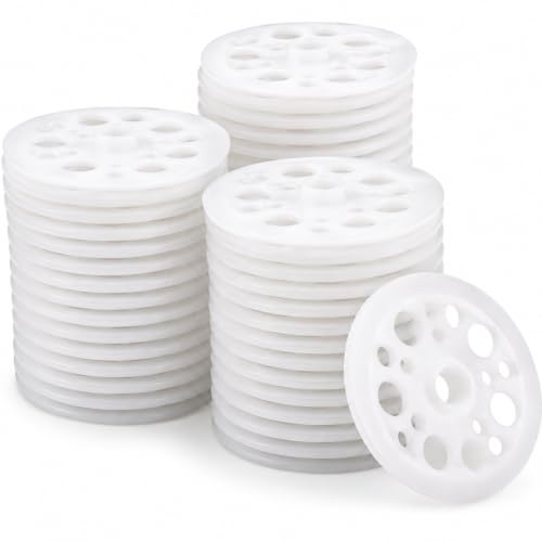 Xiciki - Arandela de plástico (100 unidades, 46 mm, arandelas planas, de plástico, arandelas de polipropileno para fijación y soporte de paneles aislantes de espuma