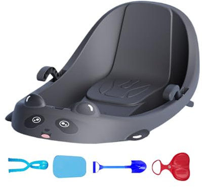 Traîneau pour Tout-Petits, traîneau d'hiver pour Tout-Petits,Luge à Neige orientable pour d'hiver | Traîneau à Tirer pour Tout-Petits avec Corde de Traction, système de freinage intégré pour, Tout-PE