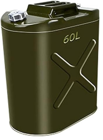 Barril De Gasolina De Acero Inoxidable 10L/20L/25L/30L/40L/50L/60L Garrafa Gasolina Deposito Gasoil Lata De Gasolina Y Diésel En Metal Bidón De Combustible De Boquilla,60L