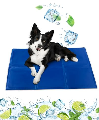 ANWA Kühlmatte für Hunde, groß, 90 x 50 cm, ungiftige Gel-Kühlmatte für Hunde und Erwachsene, perfektes Sommerschlafzubehör für Zuhause und Reisen