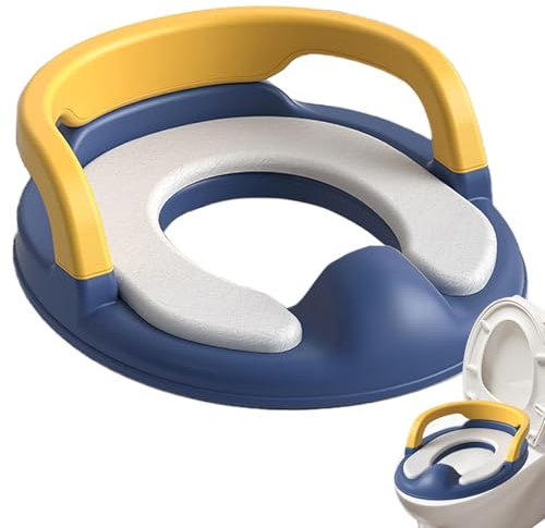 Zibeem Töpfchen-Trainingssitz für Kleinkinder, Kinder-Töpfchen-Trainingstoilette - Töpfchen-Trainingssitz mit Griffen,Toilettentrainer mit weichem Kissen, rutschfester Kinder-Toilettensitz für,