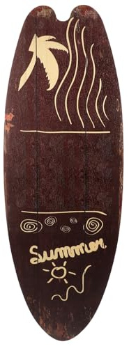 Warmhm Vintage-Surfbrett-Dekoration Aus Holz 45 Cm Groß Retro-Wandschild Sommer-Strand-Themen-Dekoration Perfekt FüR Partys Bars Und Wohnzimmer