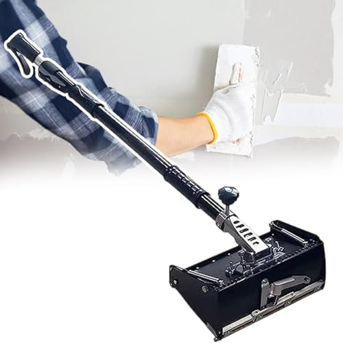 Drywall Flat Decorative Box,Drywall Plastering Machine,Drywall Flat Box,Professional 8''/10''/12'' Drywall Finishing Tools Set,with 106-165cm Box Handle Extension,32cm/12in