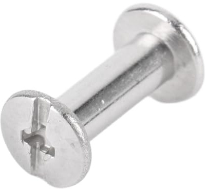 100 Sets M2 Edelstahl Runde Flachschrauben Nieten, Chicago Schrauben Ledernieten für Dekoration und Reparatur von Leder Handwerksgürtelbeutel (3 * 8 * 6mm)