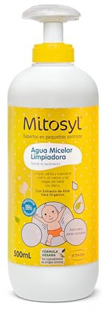 Mitosyl Eau nettoyante sans rinçage - Eau micellaire sans rinçage - Nettoie, apaise et souple - Utilisation quotidienne - Formule végétalienne à l'extrait d'aloe vera - 500 ml