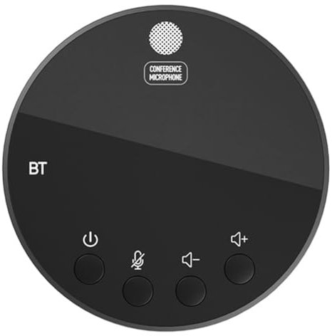 Epdpekc Microfono Vivavoce per Conferenze da Tavolo BT Microfono A Condensatore Omnidirezionale A 360° Collega e USA per PC con Altoparlante