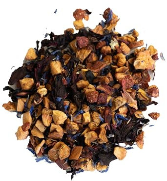 Té Frutas del Albaicín – Infusión Artesanal de Frutas Deshidratadas | Con Manzana, Hibisco, Fresa, Escaramujo y Flor de Aciano | 100g | Té de Frutas Natural sin Cafeína