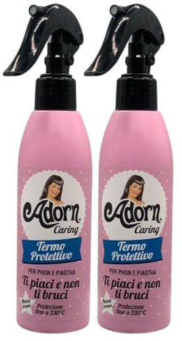 Spray Termo Protettivo per Phon e Piastra, Ti Piaci e non Ti Bruci, 200 ml, Protezione Fino a 230 °C (2 Unità)