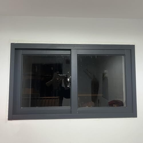 Fenêtre coulissante horizontale pour abri de jardin de 324 pouces en verre trempé pour mobil-home, sous-sols et abris de jardin, durable pour une meilleure ventilation (95 x 45 cm)