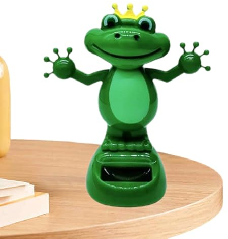 Frog Solarfrosch | Auto Dashboard Spielzeug | Handpuppe zum Anziehen | Niedliche -Tänzerin Figur für Kinder Haus Tischdekoration Ornam