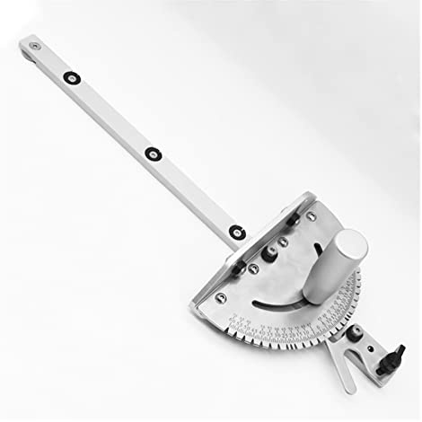 Goniometro, Mitra Gauge for banco sega/tavola router, manico in ottone/alluminio, maschera for la lavorazione del legno