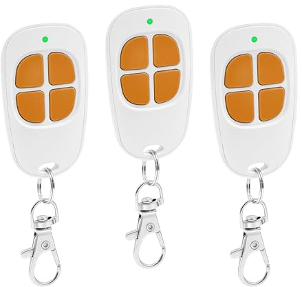 3 x AAM0121Telecommande Compatible with SCS Sentinel | 433,92 MHz Télécommande Motorisation Portail Portes de Garage, 4 canaux Telecommande Portail