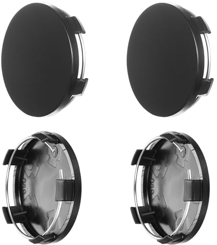 4 Tapacubos Universales 56mm ID 60mm OD Tapas Centrales Ruedas Coche