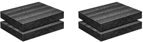 Tacdas 2X Espuma de Polietileno Hoja Espuma de Polietileno de 16 x 12 x 2 Pulgadas Inserciones de Espuma de Relleno de Espuma Gruesa para Manualidades Almohadilla de Espuma de Polietileno