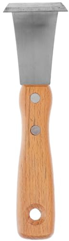 BESPORTBLE Herramienta de Desbaste de Corteza de Acero Inoxidable con Mango de Madera Ergonómico para Jardinería Versátil para Eliminar Corteza y Raspado de Árboles