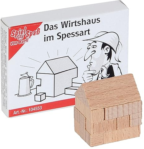 Bartl 104553 Mini-Holz-Puzzle Das Wirtshaus im Spessart aus 10 kleinen Holzteilen