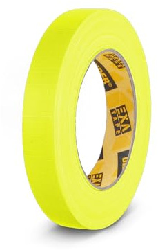Adam Hall Accessories 58064NYEL Gaffer Klebeband 19mm x 25m neongelb